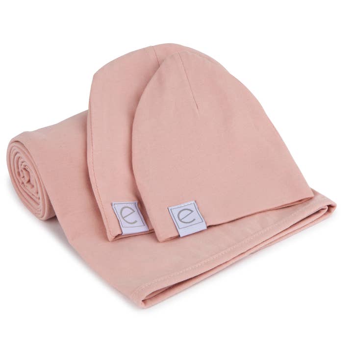 Ely’s & Co. - Wholesale Swaddle Set - Baby - Jersey Swaddle Blankets with 2 Baby Hats (variations)6