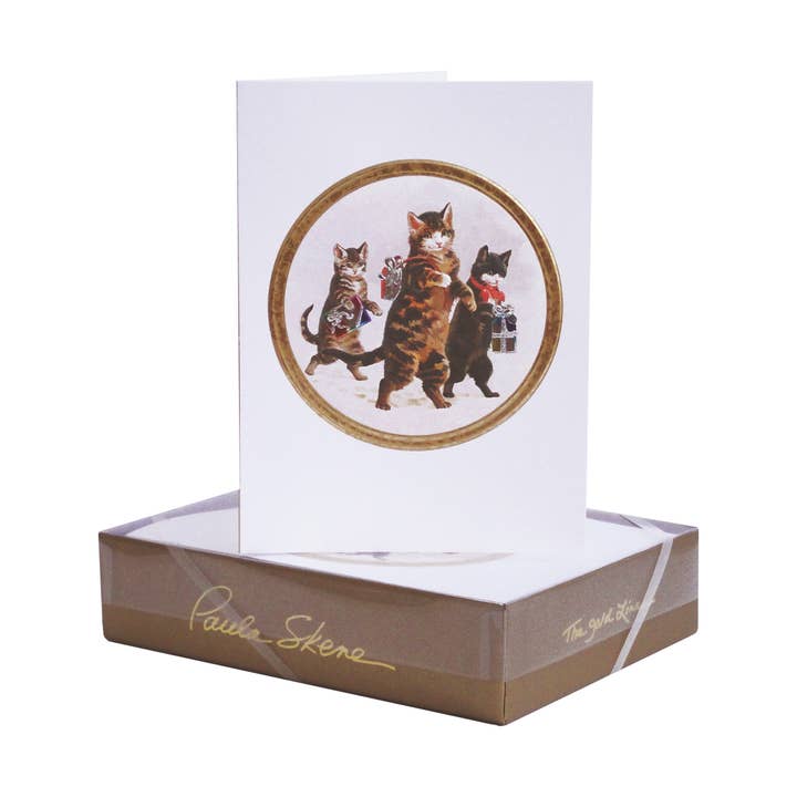 PAULA SKENE DESIGNS - Wholesale Birthday Card - Cats with Packages Birthday Card