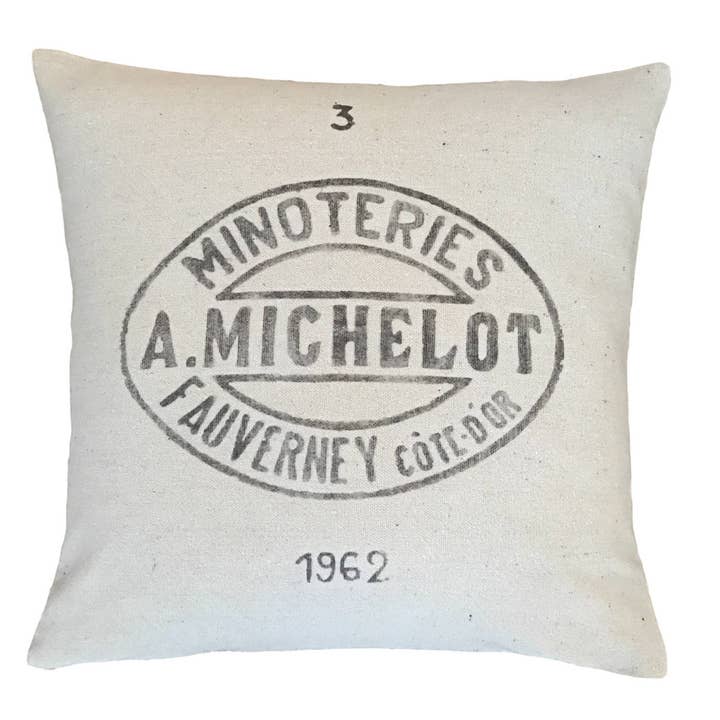 Minoteries Michelot Grain Sack Cushion Cover for wholesale by de Beauchêne & Co