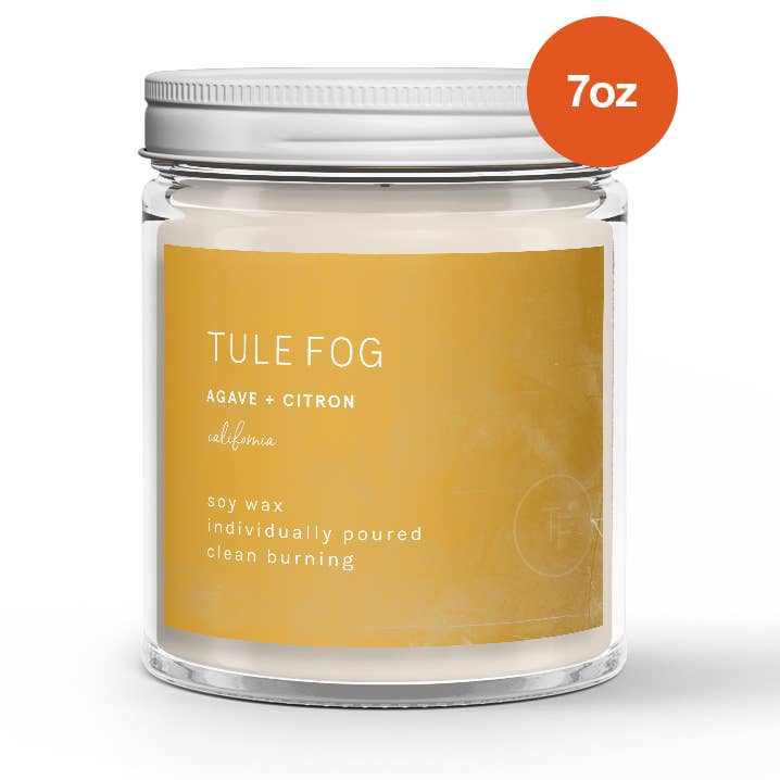 Agave + Citron Soy Candle 7oz for wholesale by Tule Fog Candles