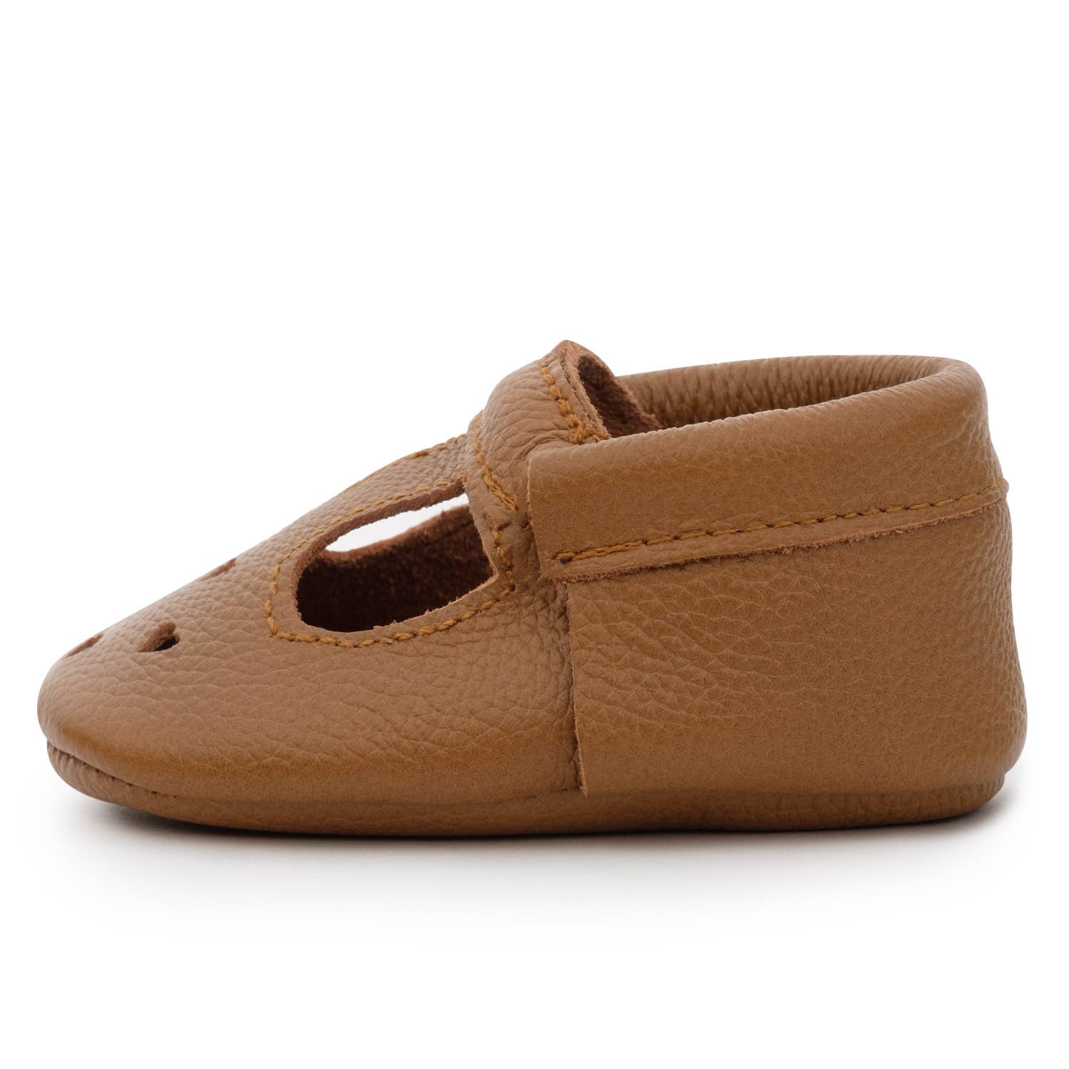 BirdRock Baby - Wholesale Moccasins - Kids - Mary Jane Baby Moccasins - Leather Baby Shoes Classic Brown0
