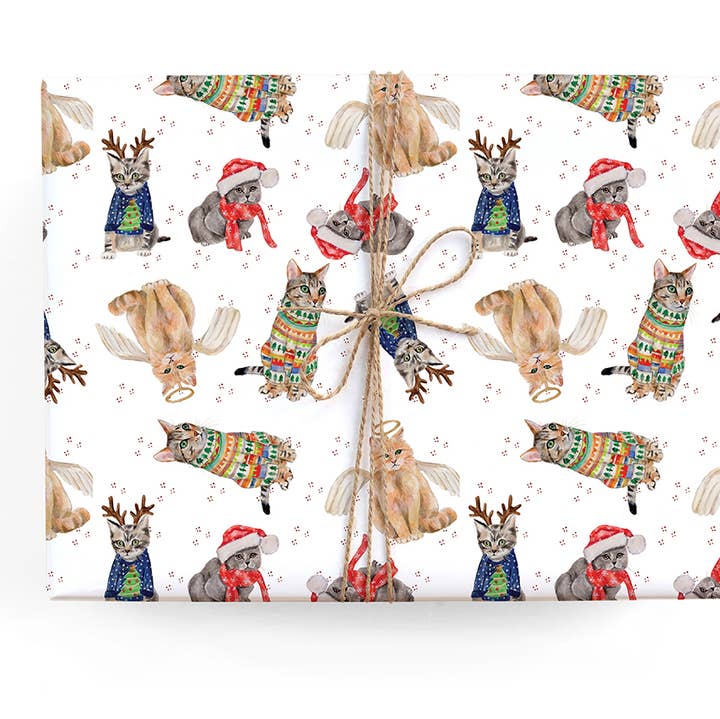 Christmas Cats Gift Wrap Roll for wholesale by Lana's Shop