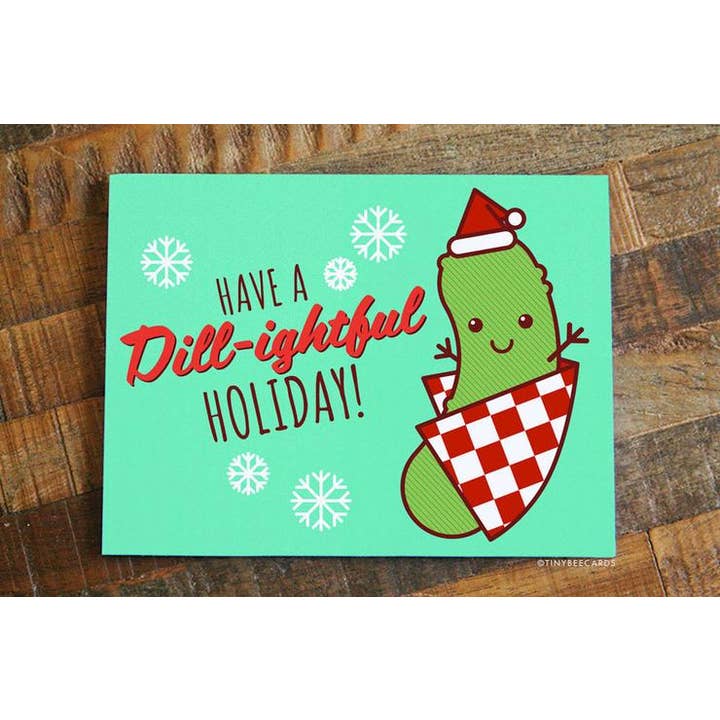 Tiny Bee Cards - Vente Cartes de Noël - Carte de Noël et de vacances Dill-Gightful1