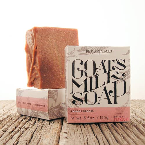 REMOVED BRAND - Wholesale Bar Soap - Roses + Cream Goat Milk Soap1