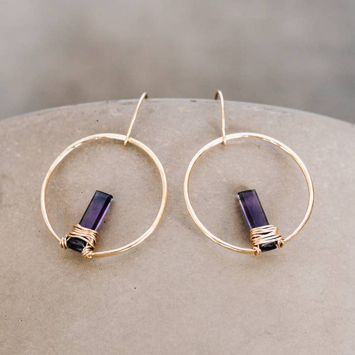 Saressa Designs - Wholesale Hoop Earrings - Sunrise Hoops - Fluorite3