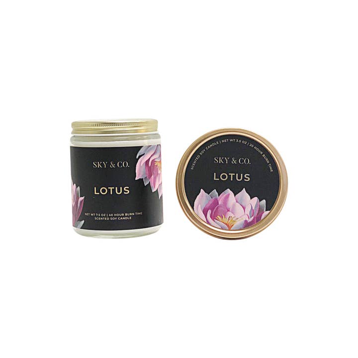 Sky and Company - Wholesale Jar/Filled Candle - Lotus - Soy Candle3