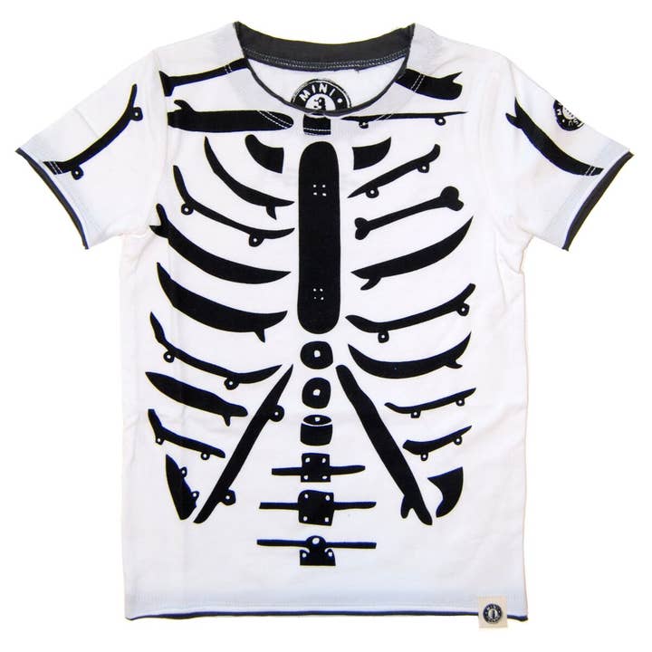 Camiseta de skater y surfista a los huesos para venta al por mayor de Mini Shatsu