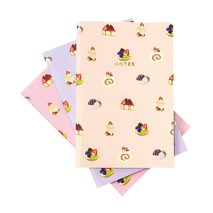 Mini French Pastry Pattern Notebook for wholesale by Hadron Epoch Design Studio