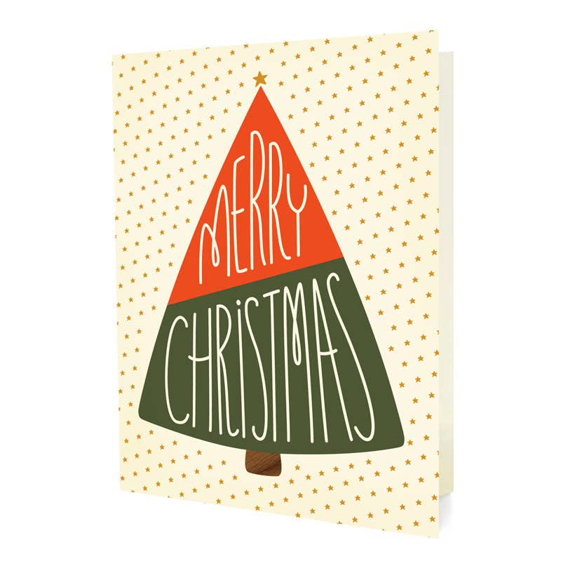 Night Owl Paper Goods - Wholesale Christmas Card - Merry Tree Holiday Cards - Box of 100