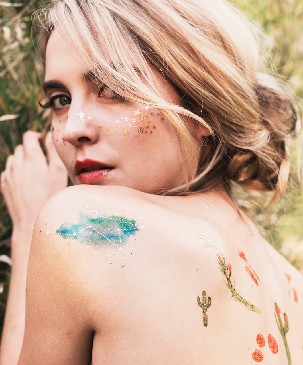 PAPERSELF - Wholesale Temporary Tattoo - Night Sky Temporary Tattoos Stickers0