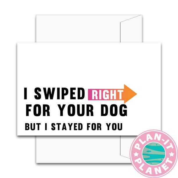 Swiped Right Card for wholesale by Plan-It Planet