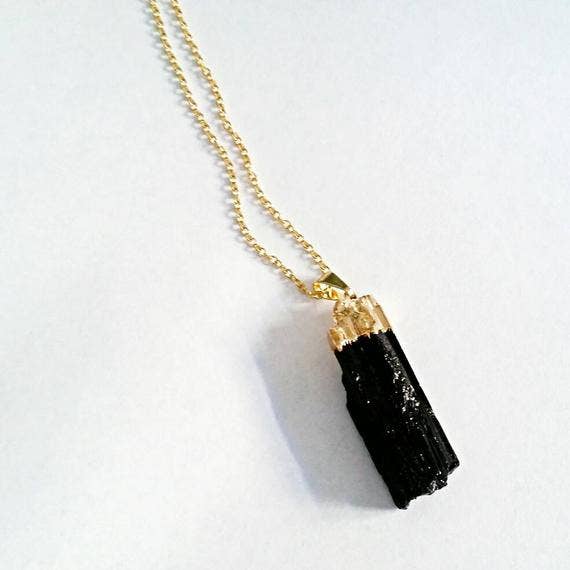 Salt and Sparkle - Wholesale Pendant/Charm Necklace - Raw Black Tourmaline Necklace2
