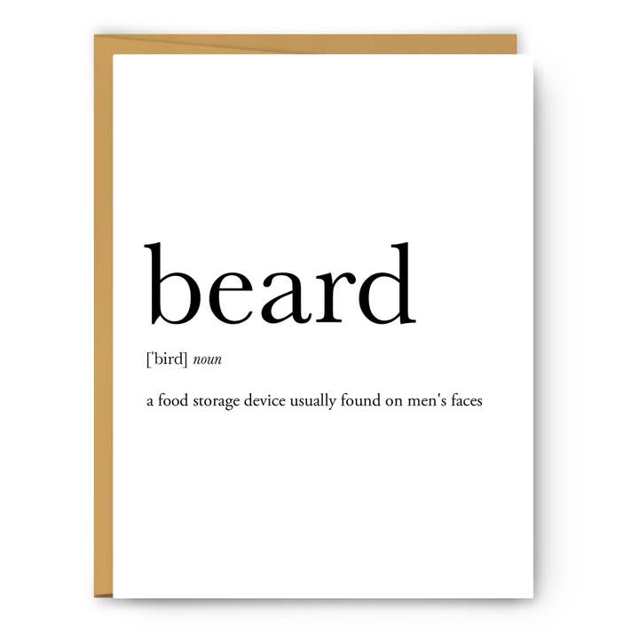 Beard Definition - Everyday Card for wholesale by Footnotes