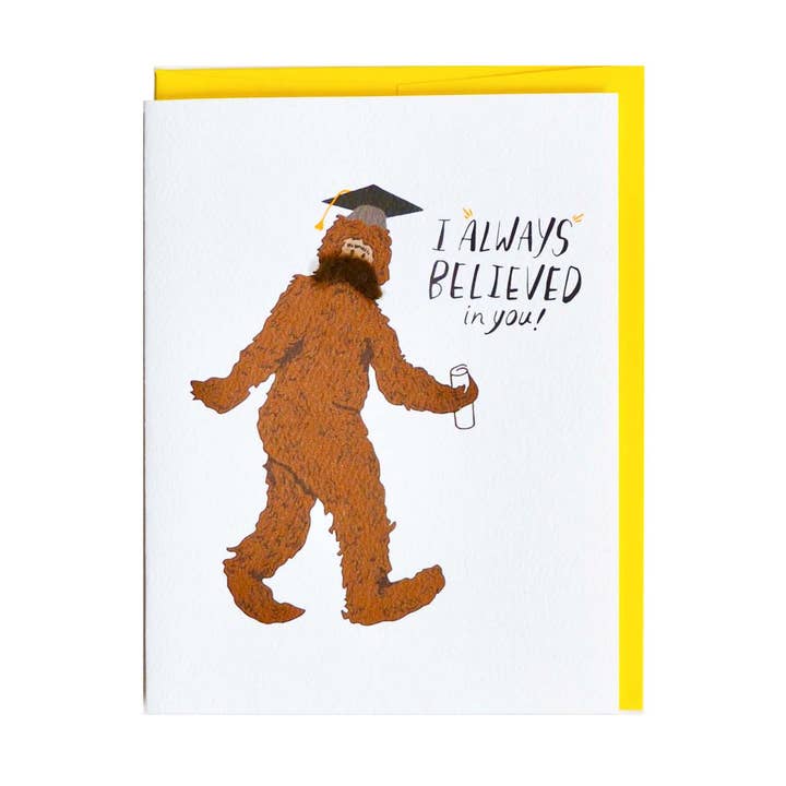 Cracked Designs – wholesale Graduation card – Bigfoot Graduate0