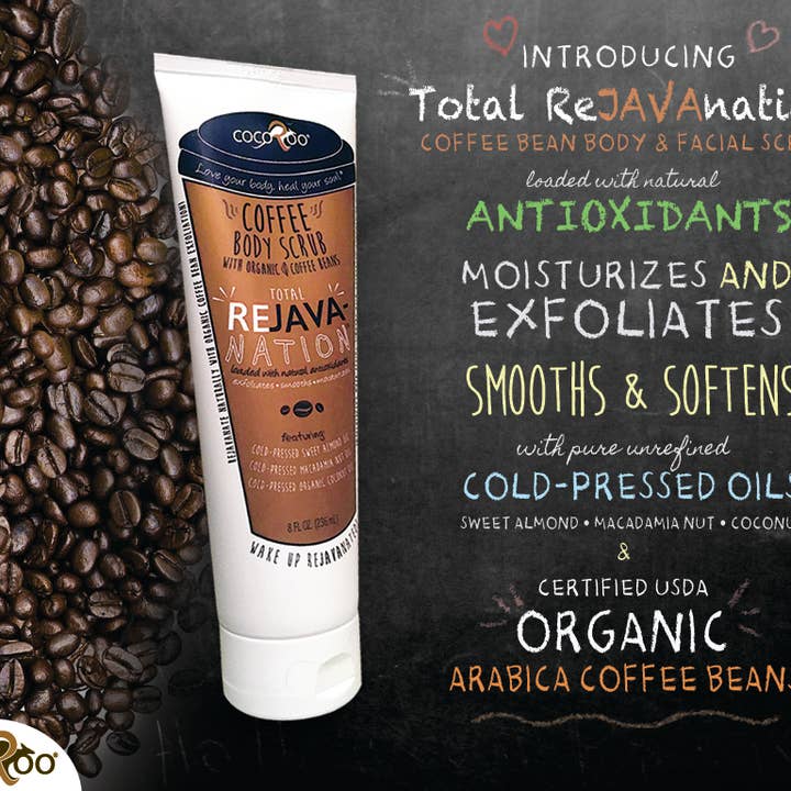 CocoRoo Natural Skin Care - Wholesale Body Scrub/Exfoliant - Total ReJAVAnation Coffee Scrub1