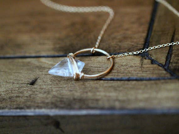 Saressa Designs - Wholesale Pendant/Charm Necklace - Albatross Necklace - Crystal Quartz