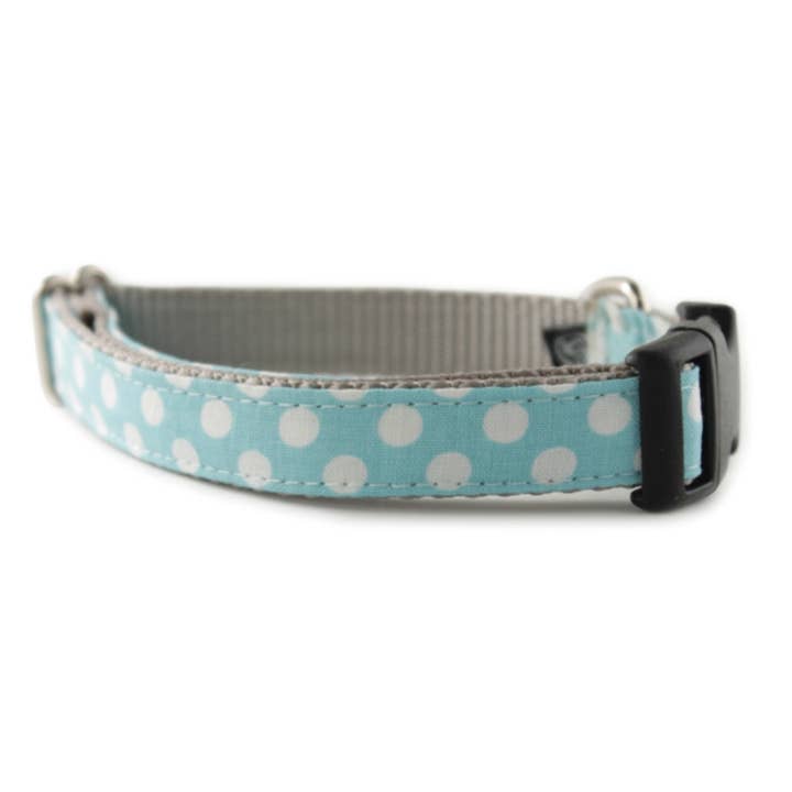 Ice Blue Dot Hundehalsband, groß für den Großhandel von Sophisticated Pup