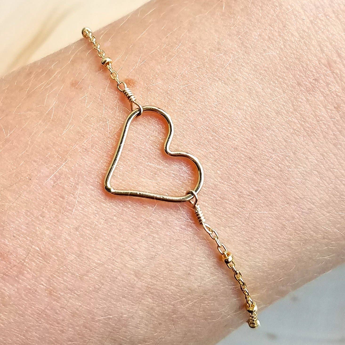 MissElenious Jewelry - Wholesale Charm/Dangle Bracelet - Satellite Chain - Open Heart Bracelet2