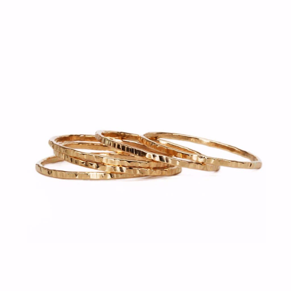 Less is More – wholesale Band/stacked ring – Thin Hammered Gold Filled Ring0