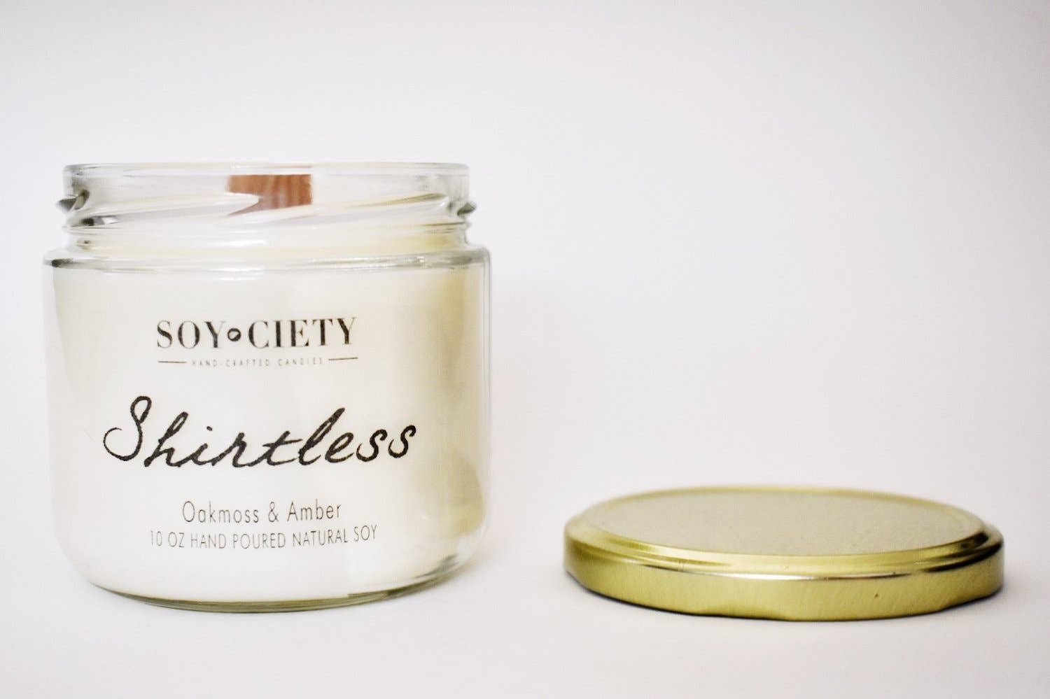 Soyciety Candles - Wholesale Jar/Filled Candle - 10oz Shirtless