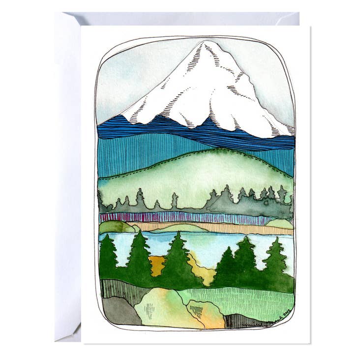 Greeting Card - Mt Hood for wholesale by michele maule