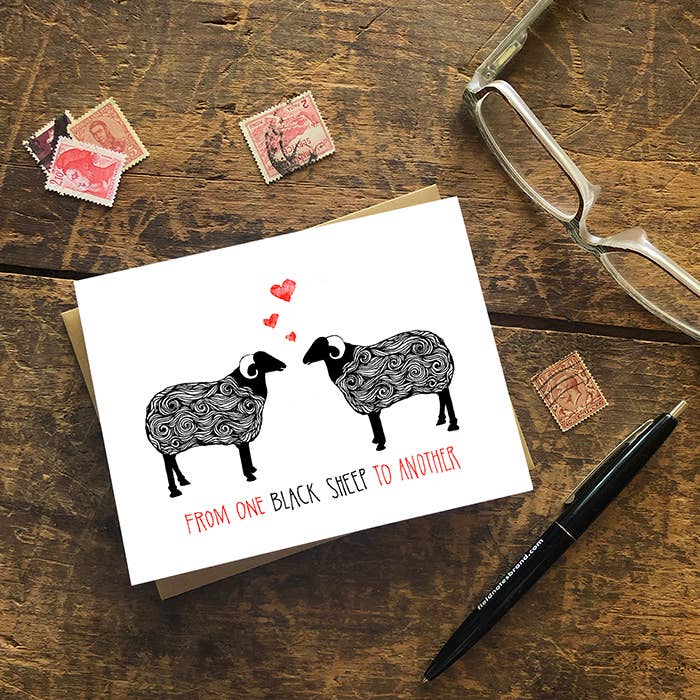 Sloe Gin Fizz - Wholesale Love Card - Black Sheep Greeting Card1
