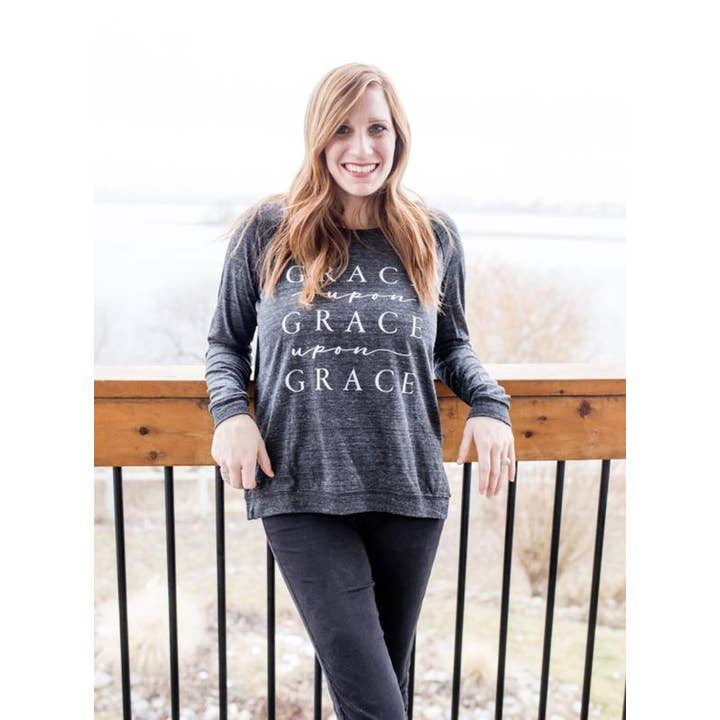 Grace Upon Grace Pullover - Grace for wholesale by A Quiver Full