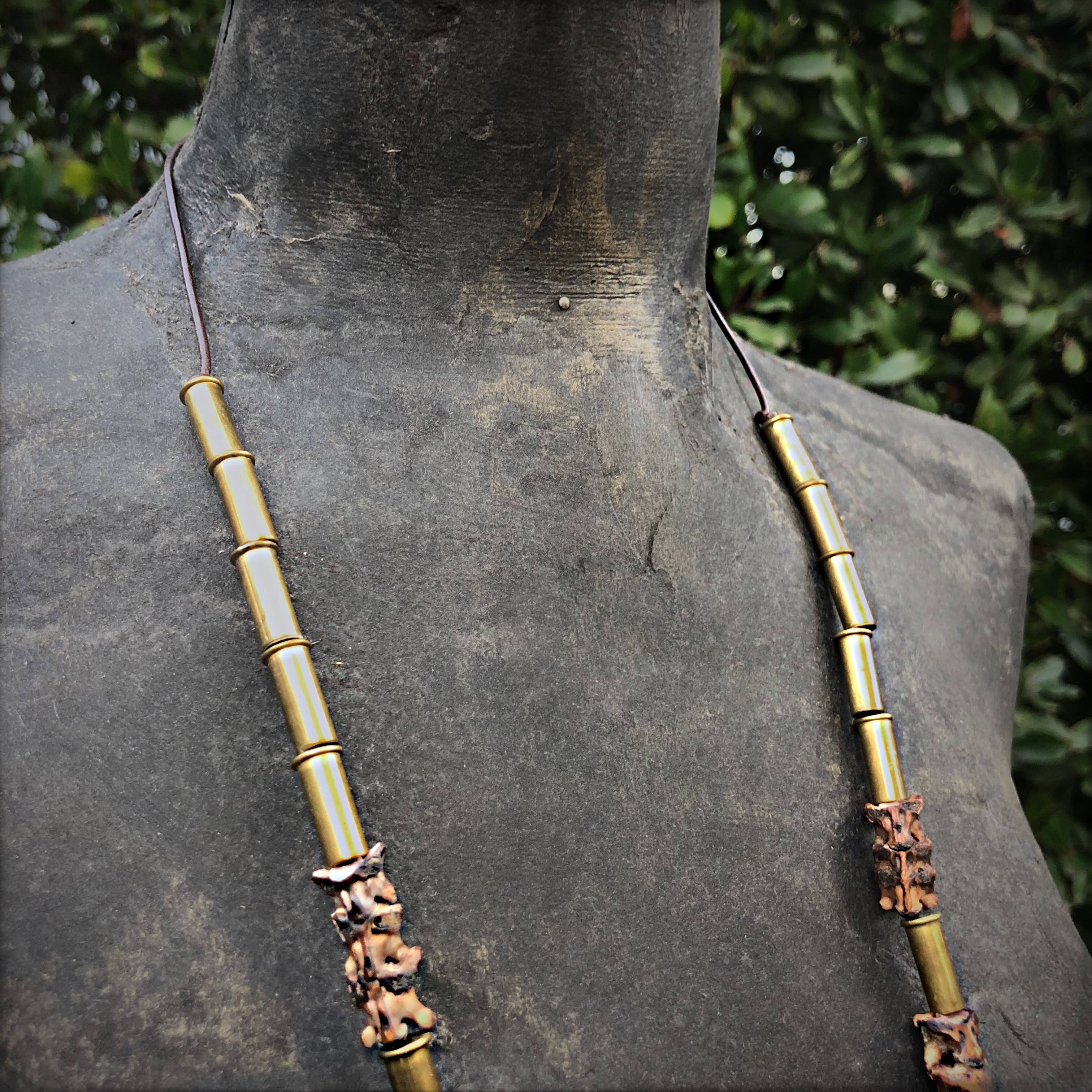 ASTALI - Wholesale Beaded/Pearl Necklace - Snake Vertebrae & Bullet Long Necklace, African Snake Bones7