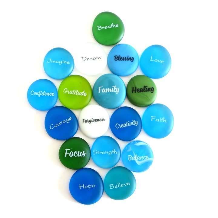 Sirène Message & Sea Stone Combinaison Pack, 50 de chaque. pour la vente par Lifeforce Glass, Inc.