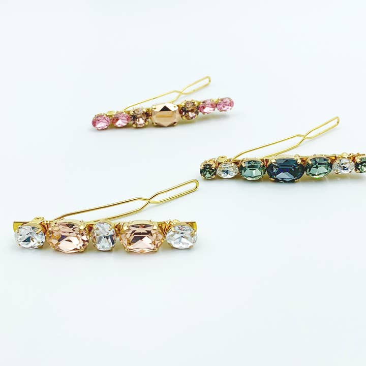Large Swarovski Hair Barrettes for wholesale by Acute Designs