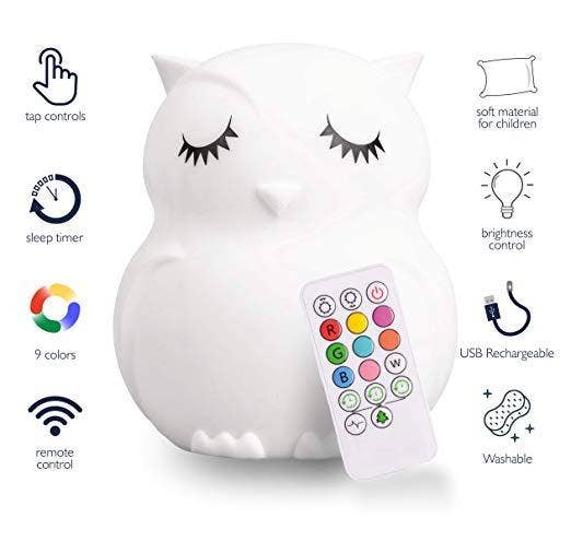 Lumieworld - Wholesale Night light – Child & baby - Lumipets® LED Owl Night Light w/ Remote1