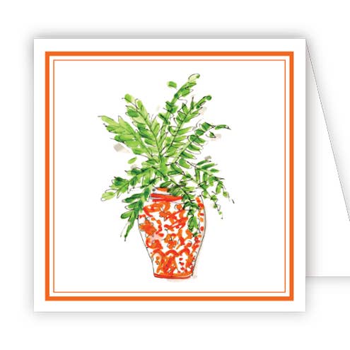 Pianta in vaso in arancio/bianco vaso cartoncino per la vendita all'ingrosso da parte di RosanneBeck Collections