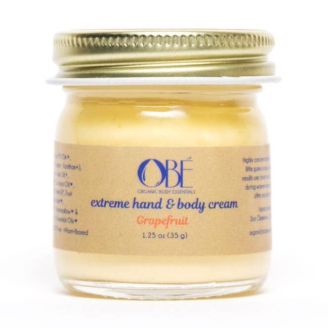 1.25oz Crème pour les mains et le corps extrême - pamplemousse pour la vente par ORGANIC BODY ESSENTIALS