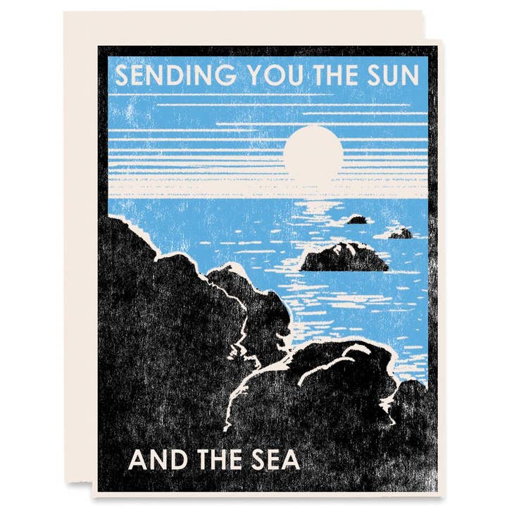 Sending You the Sun and Sea Friendship Card for wholesale by Heartell Press
