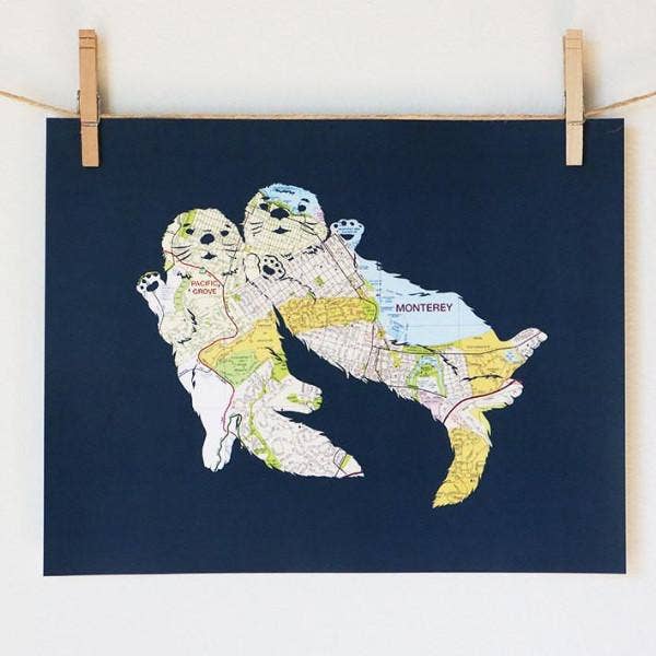 Granny Panty Designs - Wholesale Art Print - Hold My Hand Print - Monterey Map2