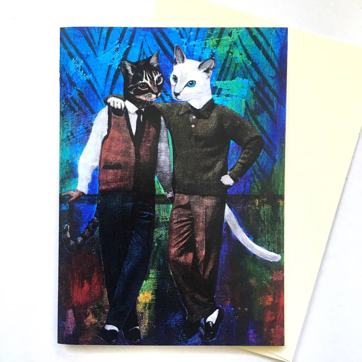 Cat Boys Greeting Card for wholesale by Pergamo Paper Goods