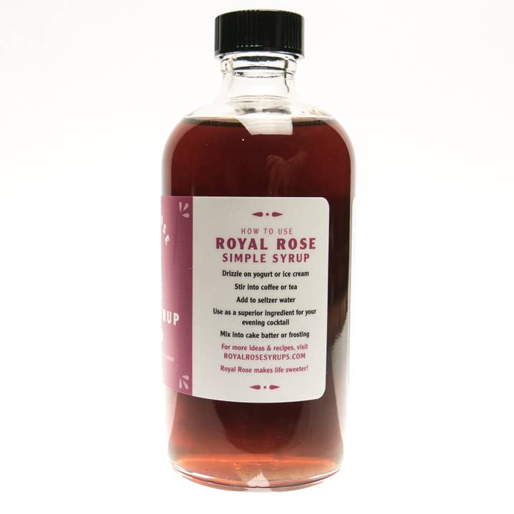 Royal Rose Syrups - Wholesale Cocktail Mix/Syrup - Rose Organic Simple Syrup 8oz1