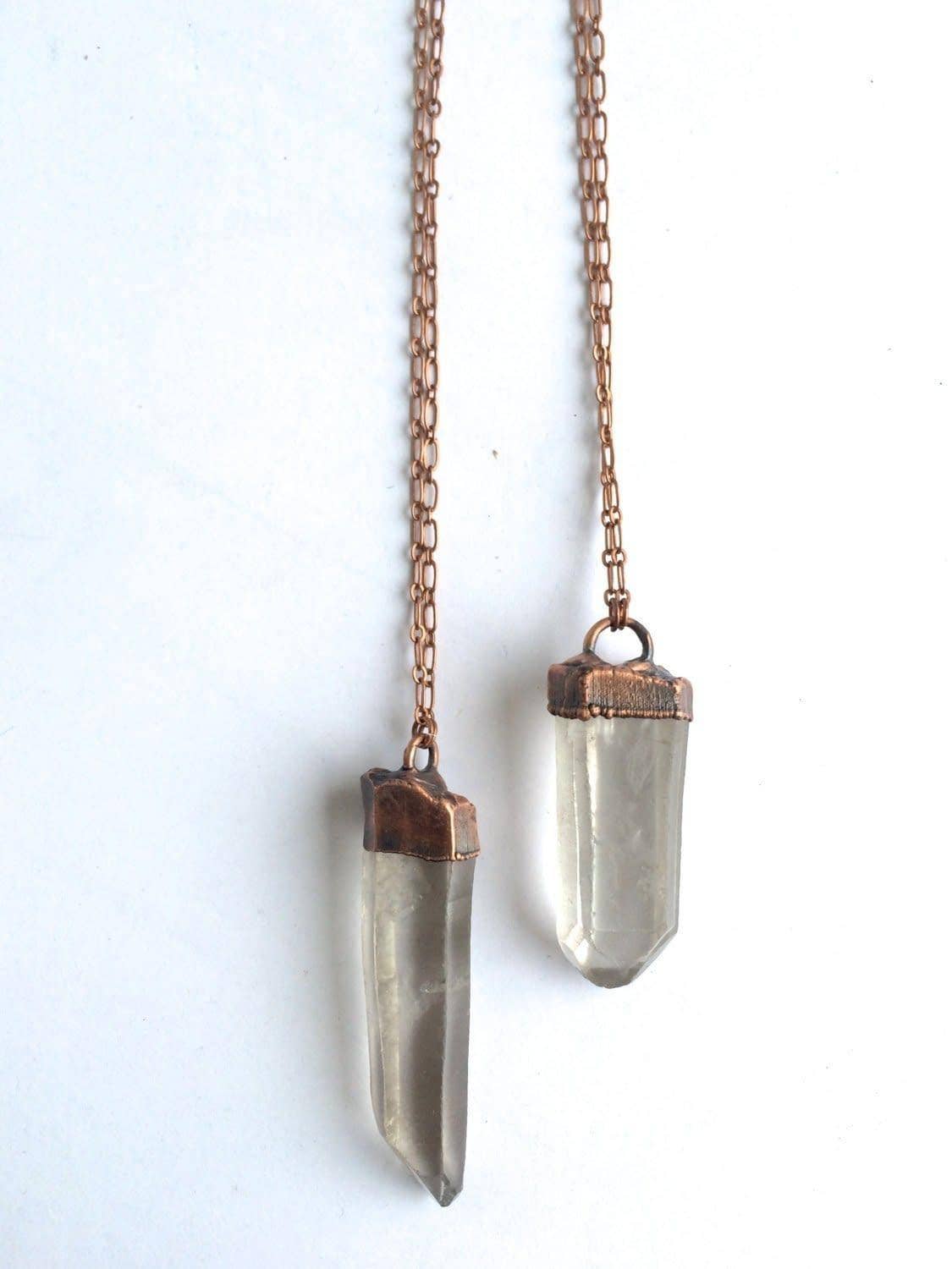 HAWKHOUSE – wholesale Pendant/charm necklace – 30" Large Raw Crystal Necklace1
