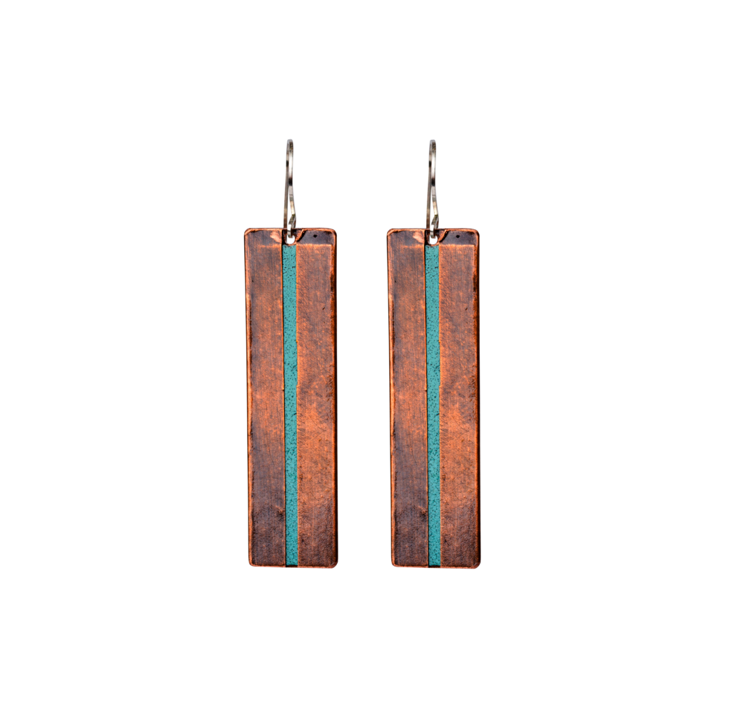 REMOVED BRAND - Wholesale Dangle Earrings - Long Mixed Metal Wrapped Earrings2