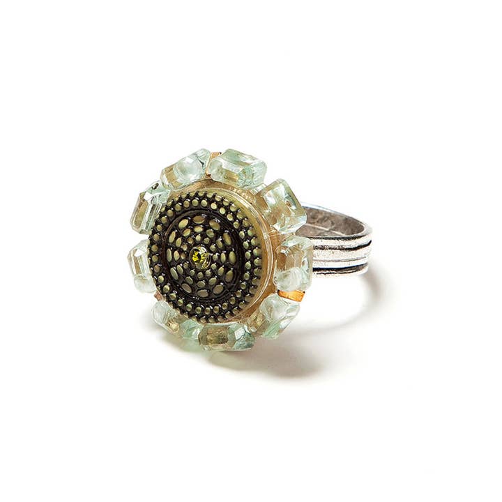 Antique Ocean Ring for wholesale by Elements Jill Schwartz
