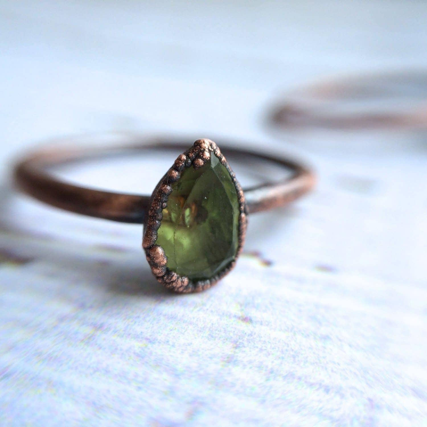 HAWKHOUSE - Wholesale Single Stone/Solitaire Ring - Green Peridot Ring2