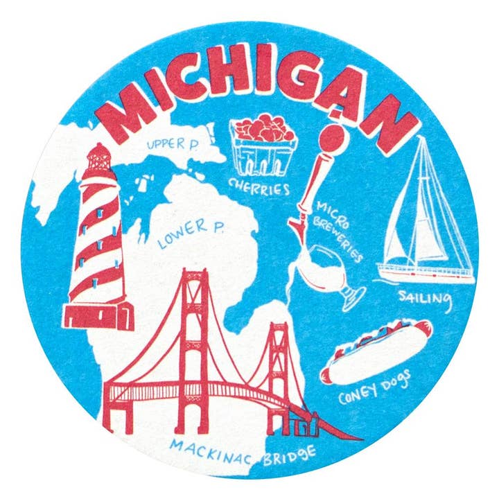 Michigan Coaster for wholesale by Reyn Paper Co