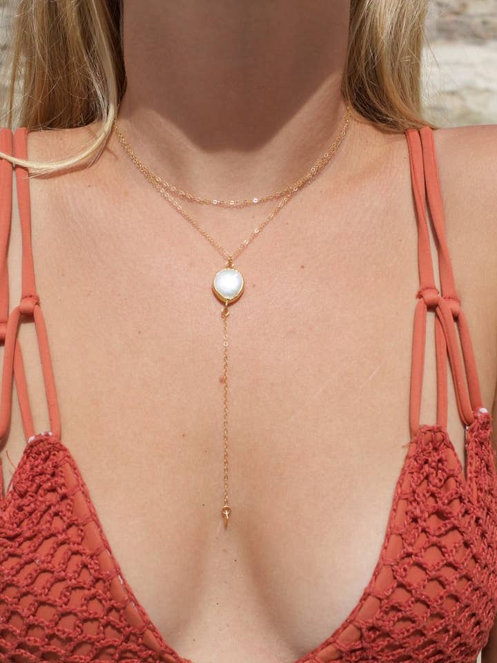 Davenport Necklace - Baroque Pearl for wholesale by Toasted Jewelry