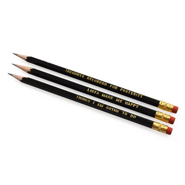 Wild Ink Press - Wholesale Pencil - Thoughts | Lists | Things Pencils4