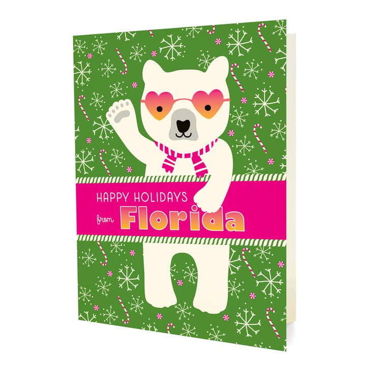 Polar Florida Feriekort - Æske med 10 for engroshandel hos Night Owl Paper Goods