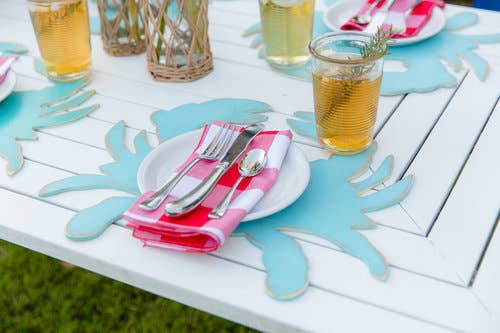 Grace Graffiti - Wholesale Placemat - Crab Placemats, Wooden, Set of 4