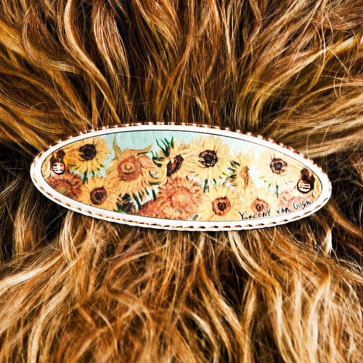 HVG 01 Grampo de cabelo coleção de girassol Van Gogh por atacado de COPPER ARTS INC.