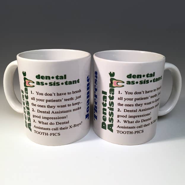 Whimsical Dental Assistant Mug for wholesale by Liane Fried Studio