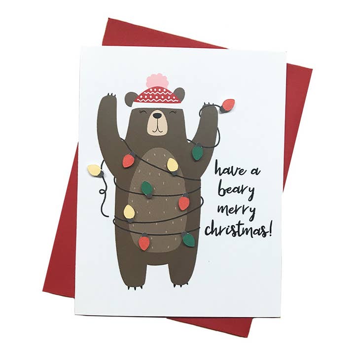 Have a Beary Carte de Noël pour la vente par Pepper Pop