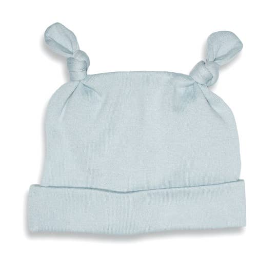 Blue Two Top-Knot Hat for wholesale by Kite Hill Clothing